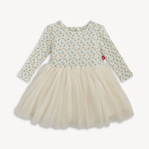 Magnetic Me - Eloise Waffle L/s Bodysuit Dress W/ Tulle Skirt