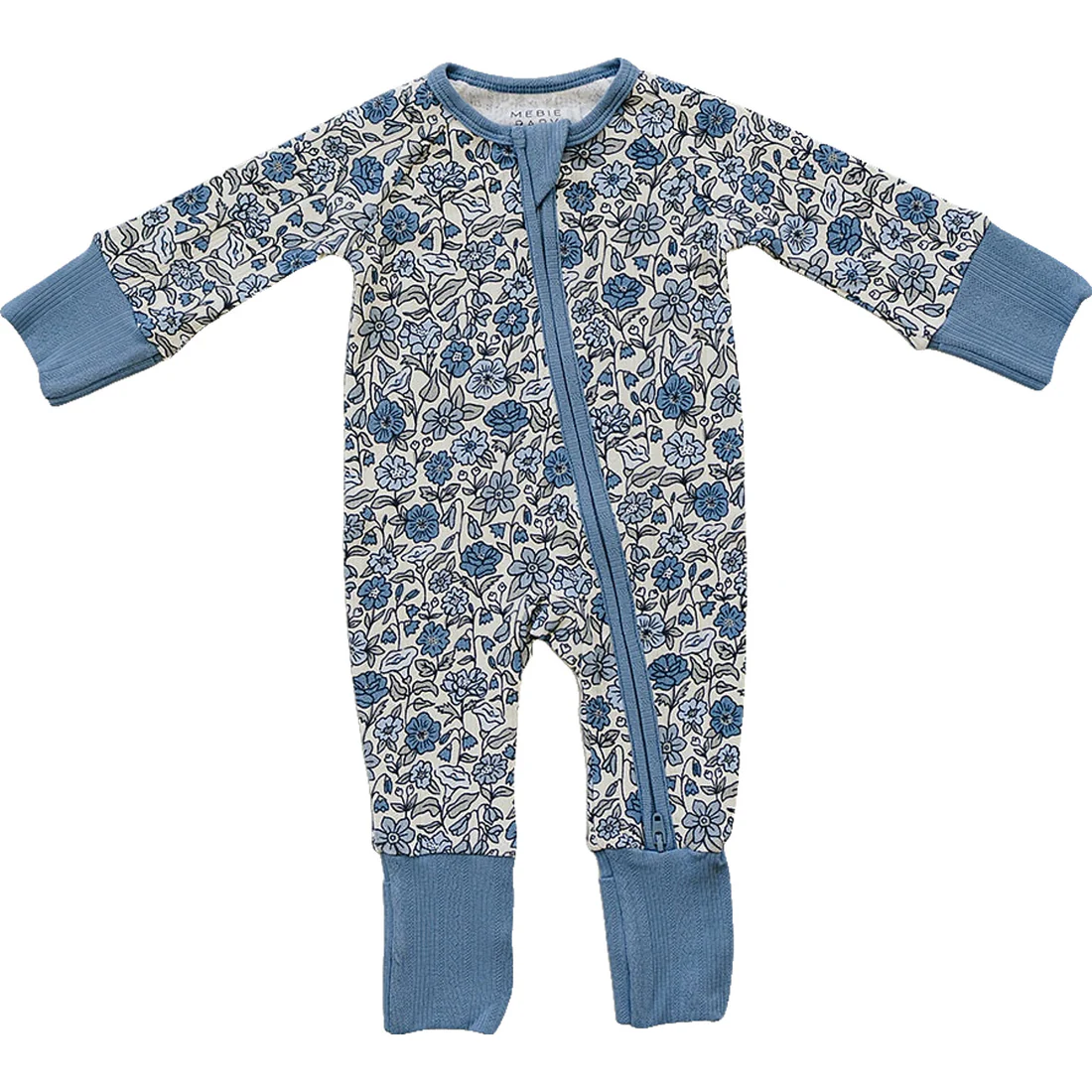 Bamboo Zipper Romper - Bluebell