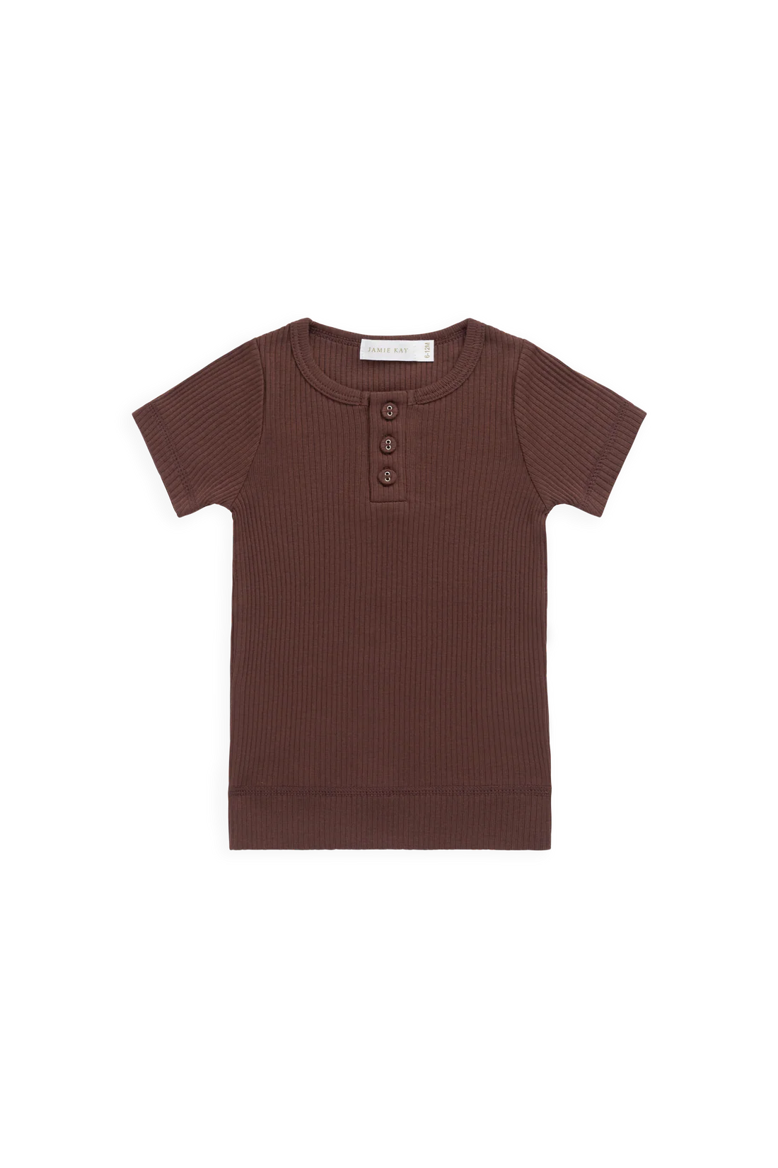 Henley Tee - Burnt Cinnamon