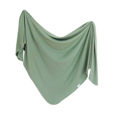 Knit Swaddle Blanket - Rib Clover