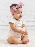 Organic Pearl Petal Sleeve Bodysuit - Floral/Punch