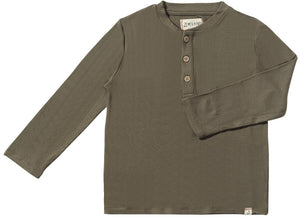 Adams Ribbed Henley - Army