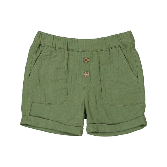 Mayoral - Muslin Button Shorts - Sage