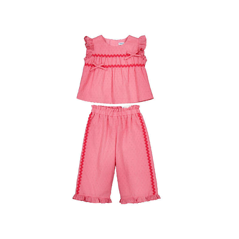 Mayoral - Ric Rac Pant Set - Geranium