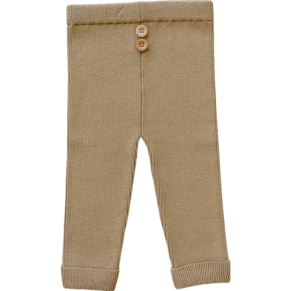 Mebie Baby - Organic Cotton Knit Leggings - Toffee