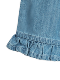 Organic Callie Chambray Ruffle Waist Shorts