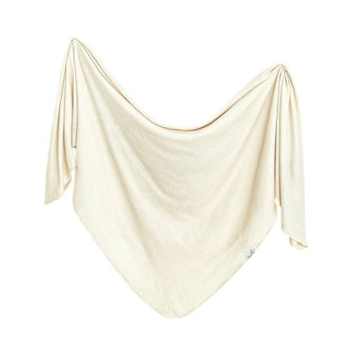 Knit Swaddle Blanket - Rib Moon