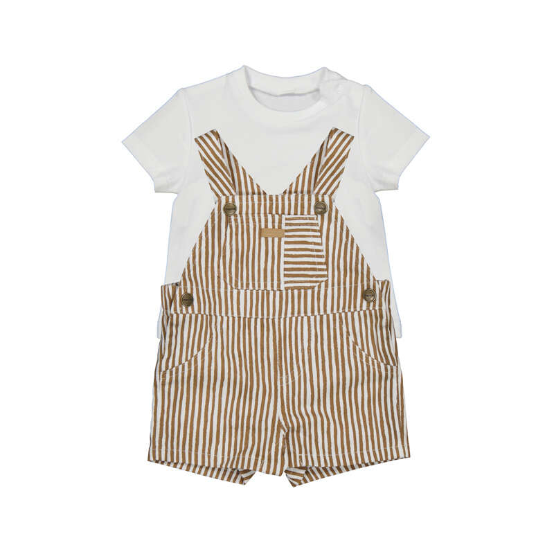 Mayoral - Overall Set - Cocoa Stripe