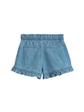Organic Callie Chambray Ruffle Waist Shorts