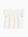 Eyelet Ruffle Sleeve Top