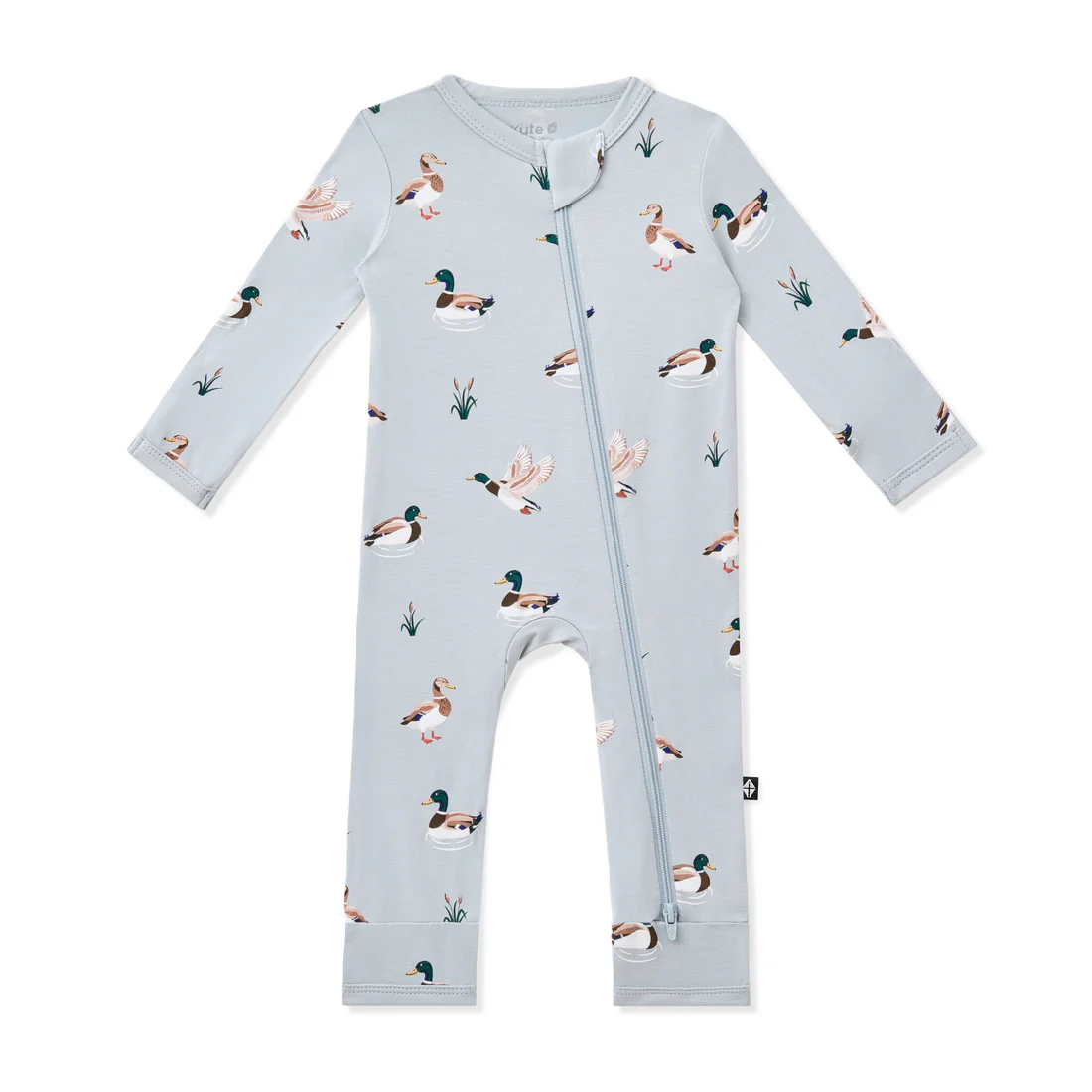 Zippered Romper in Duck