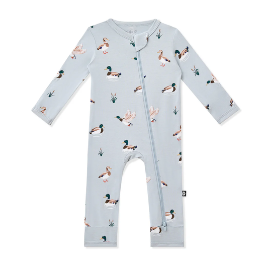 Zippered Romper in Duck