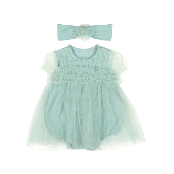 Mayoral - Bodysuit Dress and Headband - Jade