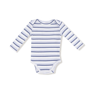 Vintage Stripe - Blue - Lap Shoulder Bodysuit