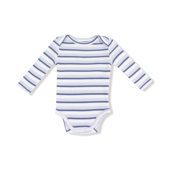 Vintage Stripe - Blue - Lap Shoulder Bodysuit