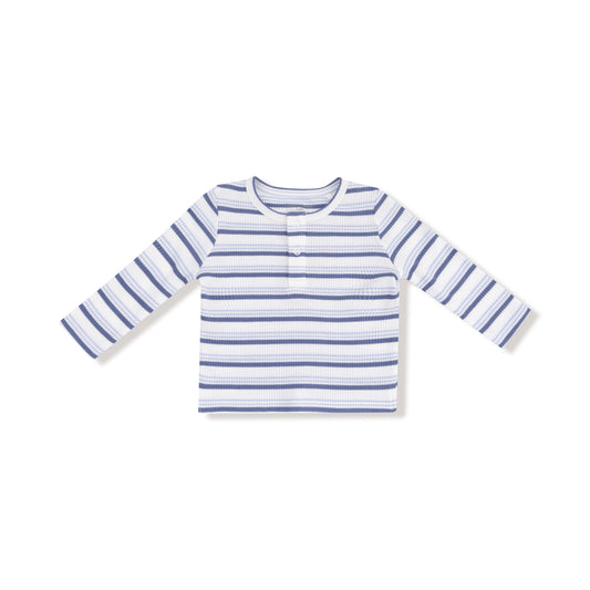 Vintage Stripe - Blue - L/s Henley