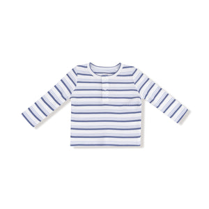Vintage Stripe - Blue - L/s Henley