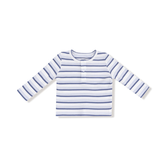 Vintage Stripe - Blue - L/s Henley