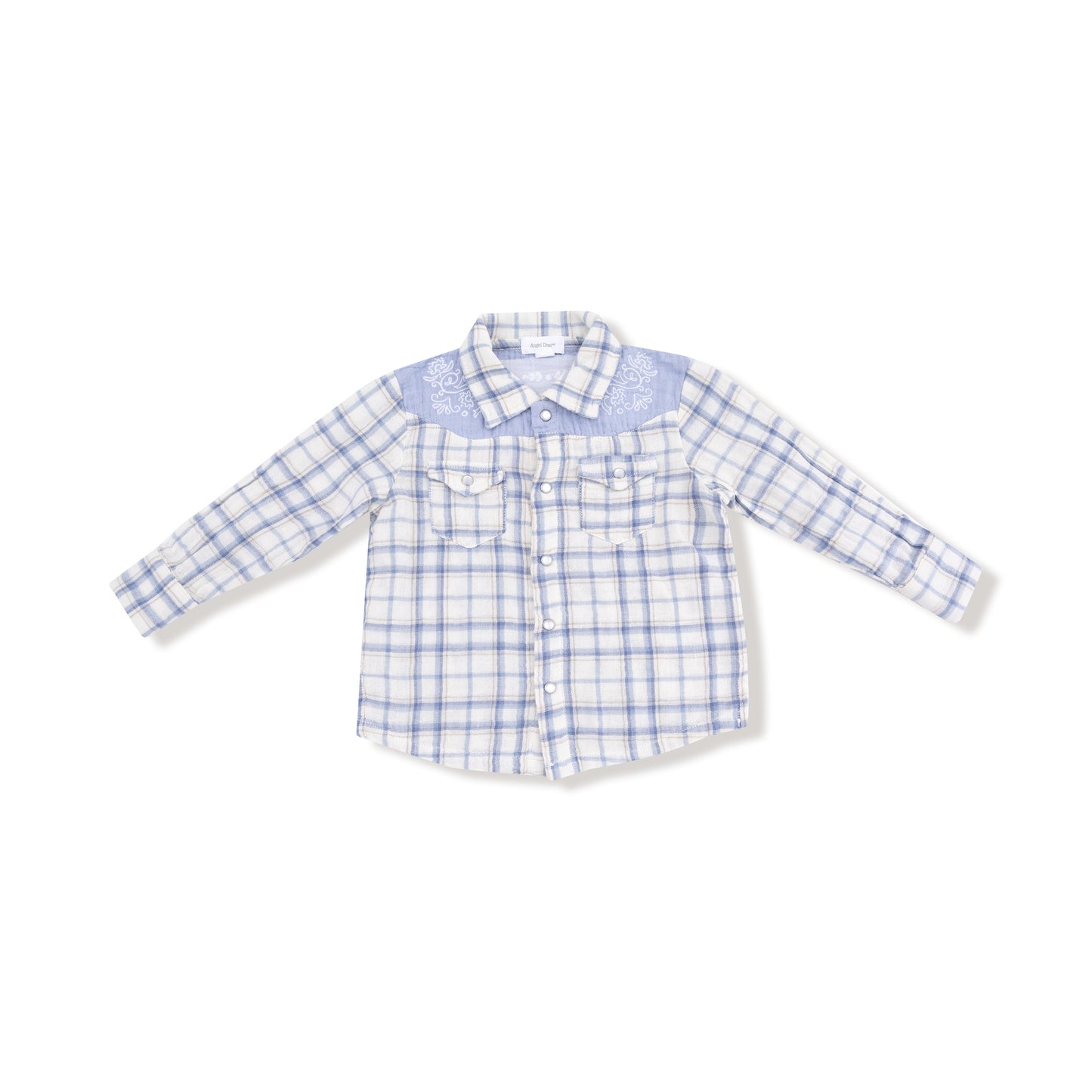 Blue Plaid - L/s Western Pearl Snap Shirt