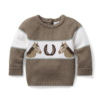 J&J - Brown Sweater - Horse
