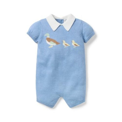 J&J - Knit Shortie Romper - Duckling