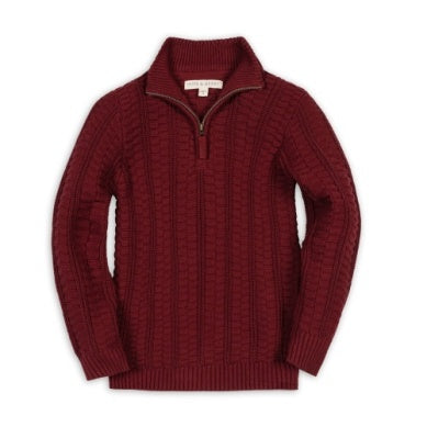 H&H Half Zip Sweater - Cherry