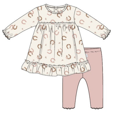PL - Dress/Legging Set - Horseshoe