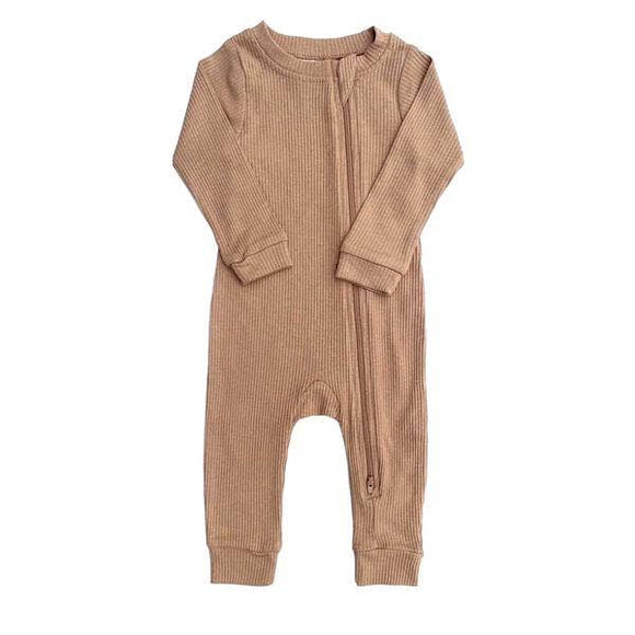 City Mouse Studio - Zip Romper- Cafe