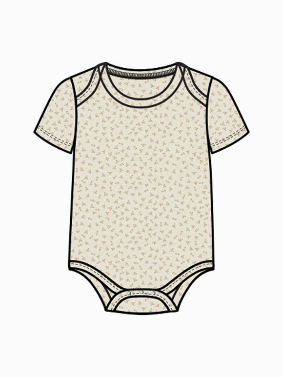 Afton Bodysuit - Wildflowers / Salmon + Herb