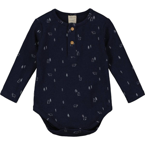 ettie + h - kytto onesie/t-shirt in navy bears