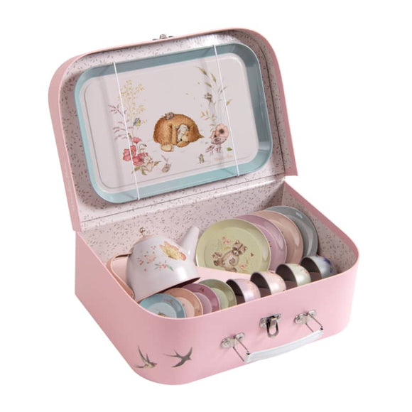 Speedy Monkey - Suitcase - Tea Party Metal Set The Rosalies