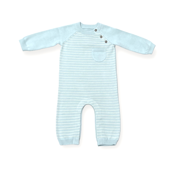 Viverano Organics - Pocket Knit Blue Jumpsuit (Organic)