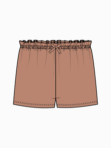 Colored Organics - Fay Ruffle Waist Short - Salmon