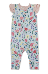 Girls Romper Bluebell