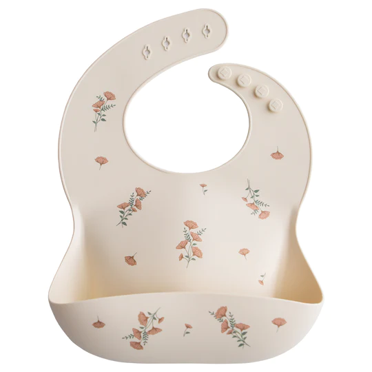 Mushie- Patterned Silicone Bib