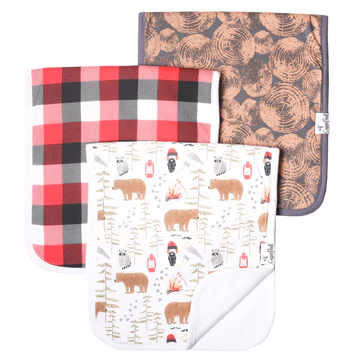 Lumberjack Burp Cloth Set-3 pack